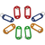 Igoods Igoods Sleutelhangers - Sleutellabels - Plastic Sleutelhangerset - Sleutelhangers met Etiket - 4 Kleuren - Rood/Groen/Blauw/Oranje - 8 Stuks