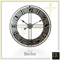 LW collection LW Collection wandklok Becka grijs zilver 60cm - grote industriële klok stil uurwerk - Moderne grijze wandklok - Industrieel - Vintage