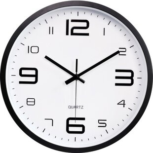 LW Collection keukenklok zwart 30cm - kleine wandklok zwart - muurklok - stille klok - keukenklok stil uurwerk - kleine klok