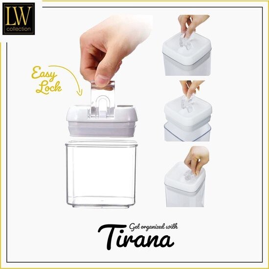 LW collection LW Collection voorraadpotten set van 14 met pen en stickers witte deksel - Voorraadpotjes luchtdicht - voorraadbussen - snoep pot - organize potten - opbergpotten - keukenpotten - food container - luxe - complete set 14 stuks