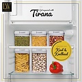 LW collection LW Collection voorraadpotten set van 14 met pen en stickers witte deksel - Voorraadpotjes luchtdicht - voorraadbussen - snoep pot - organize potten - opbergpotten - keukenpotten - food container - luxe - complete set 14 stuks