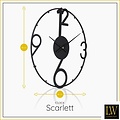 LW collection LW Collection Moderne Zwarte wandklok 80cm - Grote industriële wandklok Zwart - Moderne wandklok stil uurwerk