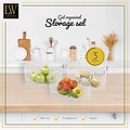 LW collection LW Collection Koelkast bakjes 3 stuks - Voorraadbakken koelkast opbergbak groenten - Koelkast organizer - stapelbaar - opbergbakken voor lades, badkamer en keuken - organiser