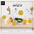 LW collection LW Collection Koelkast bakjes 6 stuks - Voorraadbakken koelkast - Koelkast organizer opbergbak groenten - stapelbaar - opbergbakken voor lades, badkamer en keuken - organiser