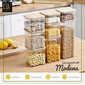 LW collection LW Collection voorraadpotten set van 6 met bamboe deksel - Voorraadpotjes luchtdicht - voorraadbussen - snoep pot - organize potten - opbergpotten - keukenpotten - food container - luxe - complete set 6 stuks
