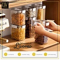 LW collection LW Collection voorraadpotten set van 7 met pen en stickers - Voorraadpotjes luchtdicht - voorraadbussen - snoep pot - organize potten - opbergpotten - keukenpotten - food container - luxe opbergpotten - complete set van 7 stuks