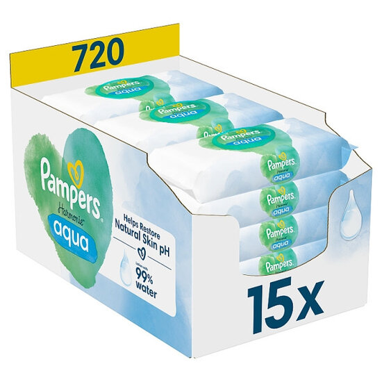 Pampers Pampers Harmonie Aqua Billendoekjes - 15 x 48 Doekjes