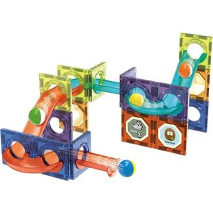 Igoods Magnetische Blokken Ballenbaan - 40 Stuks - Arcadebaan - Bouwen - Knikkerbaan - Educatie