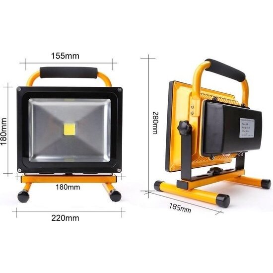 Imtex Imtex Bouwlamp Met Grondstatief - Werklamp - 30W - Verlichting - Straatverlichting