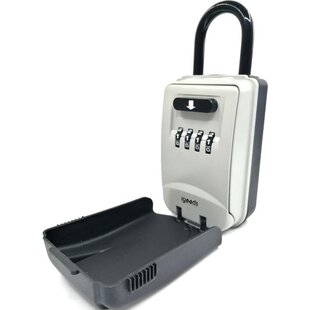 Igoods Sleutelkluis - 4-Cijferige Sleutelkluis - Sleutelkluis met Beugel - Sleutelkluis met Cover - Sleutelkast - Hangslot - Voor Binnen en Buiten - Waterdicht - Weerbestendig