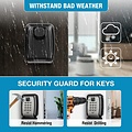 Igoods Igoods Sleutelkast - Sleutelkluis Met Code Voor Binnen en Buiten - RVS Waterdicht