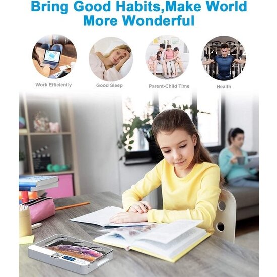 Igoods Igoods Timerslot Voor Mobiele Telefoons - Multifunctionele Timingvergrendelingsdoos - Telefoonkluis Voor Telefoonverslaving