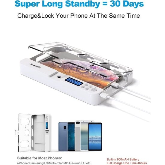 Igoods Igoods Timerslot Voor Mobiele Telefoons - Multifunctionele Timingvergrendelingsdoos - Telefoonkluis Voor Telefoonverslaving