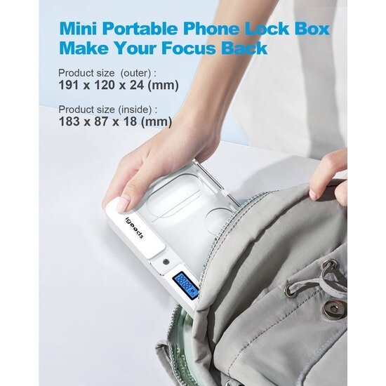 Igoods Igoods Timerslot Voor Mobiele Telefoons - Multifunctionele Timingvergrendelingsdoos - Telefoonkluis Voor Telefoonverslaving