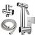 Igoods Igoods Bidet Handdouche - Complete set - RVS - Shattaf - Bidet sproeier - 1,5m slang