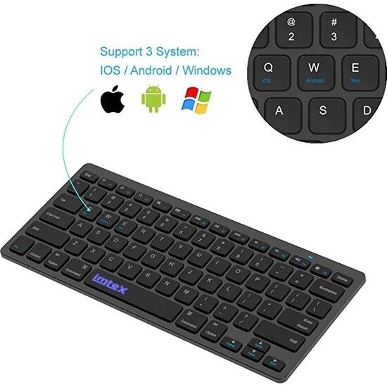Imtex Imtex Toetsenbord Draadloos - Bluetooth Keyboard - QWERTY NL Toetsenbord Zwart