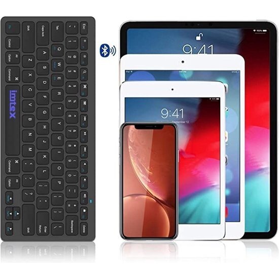 Imtex Imtex Toetsenbord Draadloos - Bluetooth Keyboard - QWERTY NL Toetsenbord Zwart