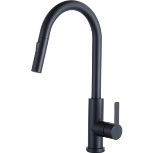 Igoods Keukenkraan - Keukenkraan met Uittrekbare Uitloop - Handdouche - 360° Draaibaar - RVS - Zwart