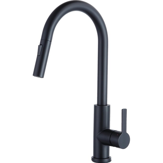 Igoods Igoods Keukenkraan - Keukenkraan met Uittrekbare Uitloop - Handdouche - 360° Draaibaar - RVS - Zwart