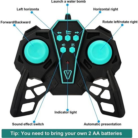 Igoods IGOODS - Bestuurbare Tank met Afstandsbediening en Handbediening - Waterkanonnen schieter - Elektrische Autospeelgoed