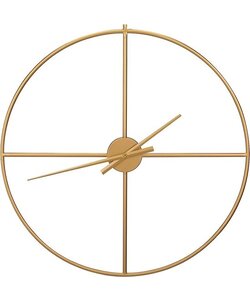 Tranquality Wandklok - Moderne Industriële Klok - Metaal Muurklok - Stil Uurwerk - Minimalistisch Design - 60 cm - Goud