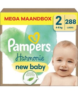 Pampers - Harmonie - Maat 2 - Mega Maandbox - 288 stuks - 4/8 KG