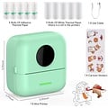Igoods Igoods Mini Printer - Pocket Printer - Draagbare Printer - Bluetooth Printer - Fotoprinter - Draadloos - Oplaadbaar - Groen