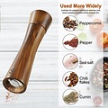 Igoods Igoods Peper- en Zoutmolen Set - Pepermolen Hout - Zoutmolen Hout - Peper- en Zoutmolen - Kruidenmaler - 2 Stuks - Donkerbruin - 20cm