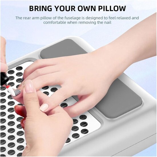 Igoods Igoods Nagelstofafzuiger - Oplaadbare Stofafzuiger met Touchscreen - Dust Collector - Herbruikbare Filter - Voeten en Handen - Stofafzuiger Manicure - Wit