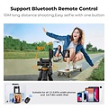 Igoods Igoods Camera Statief - Smartphone Statief - Afneembare Kop - Tripod - Telefoonhouder - Incl Bluetooth Afstandsbediening - Aluminium - Zwart