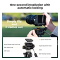 Igoods Igoods Camera Statief - Smartphone Statief - Afneembare Kop - Tripod - Telefoonhouder - Incl Bluetooth Afstandsbediening - Aluminium - Zwart