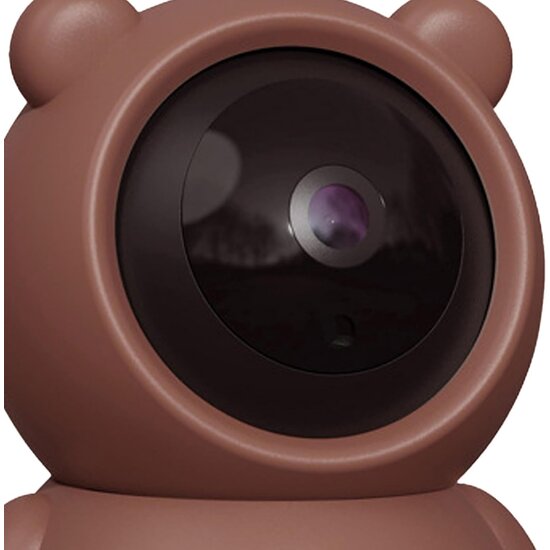 Igoods Igoods Beveiliginscamera - Wifi Camera - Babycamera - Camera Binnen - Draadloos - Teddybeer - HD Kwaliteit - 360° - Bellen Optie - met App - Bruin