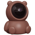 Igoods Igoods Beveiliginscamera - Wifi Camera - Babycamera - Camera Binnen - Draadloos - Teddybeer - HD Kwaliteit - 360° - Bellen Optie - met App - Bruin