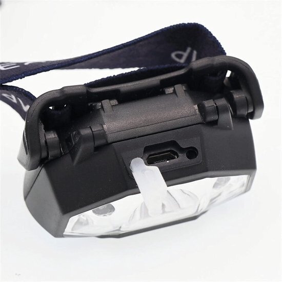 Igoods Igoods Hoofdlamp - Oplaadbaar - Verstelbaar - Inclusief Oplader - Kantelbaar - Verschillende Standen - Mini Hoofdlamp - Zwart
