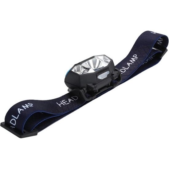 Igoods Igoods Hoofdlamp - Oplaadbaar - Verstelbaar - Inclusief Oplader - Kantelbaar - Verschillende Standen - Mini Hoofdlamp - Zwart