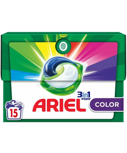 Ariel Wasmiddel - All in 1 Pods - Kleur - 15 Wasbeurten
