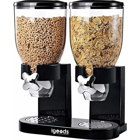 Igoods Igoods Ontbijtgranen Dispenser - Voorraadpotten - Voedselblik BPA Vrij - Cornflakes Opslag - 2 x 2 Liter