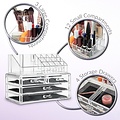 Igoods Igoods Make-up Organizer - Make-up Opslag - Cosmetica Organizer - Tweedelig - met Laden - Transparant