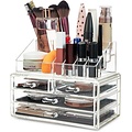 Igoods Igoods Make-up Organizer - Make-up Opslag - Cosmetica Organizer - Tweedelig - met Laden - Transparant