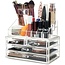 Igoods Igoods Make-up Organizer - Make-up Opslag - Cosmetica Organizer - Tweedelig - met Laden - Transparant