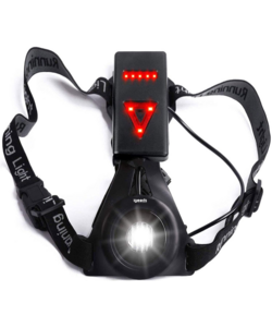 Igoods Hardloop Verlichting - Borstverlichting - Hardloopvest - Wandelverlichting - Veiligheidsvest - LED Verlichting - Voor- en Achterlicht - Haardlooplampjes - USB Oplaadbaar
