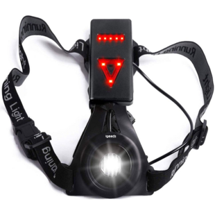 Igoods Hardloop Verlichting - Borstverlichting - Hardloopvest - Wandelverlichting - Veiligheidsvest - LED Verlichting - Voor- en Achterlicht - Haardlooplampjes - USB Oplaadbaar