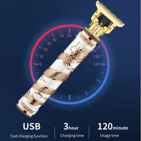 Igoods Igoods Tondeuse - Luxe Tondeuse - Professionele Trimmer - Groomer - Scheerapparaat - Baardtrimmer - Draadloos - USB Opladen - Inclusief 4 opzetkammen – Goud