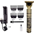 Igoods Igoods Tondeuse - Luxe Tondeuse - Professionele Trimmer - Groomer - Scheerapparaat - Baardtrimmer - Inclusief 4 opzetkammen – Batterij - Goud