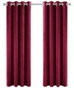 LW collection - gordijnen - kant en klaar - verduisterend - rood velvet - fluweel - 290x245cm