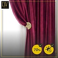 LW collection LW collection - gordijnen - kant en klaar - verduisterend - rood velvet - fluweel - 290x245cm