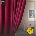 LW collection LW collection - gordijnen - kant en klaar - verduisterend - rood velvet - fluweel - 290x245cm