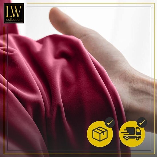 LW collection LW collection - gordijnen - kant en klaar - verduisterend - rood velvet - fluweel - 290x245cm