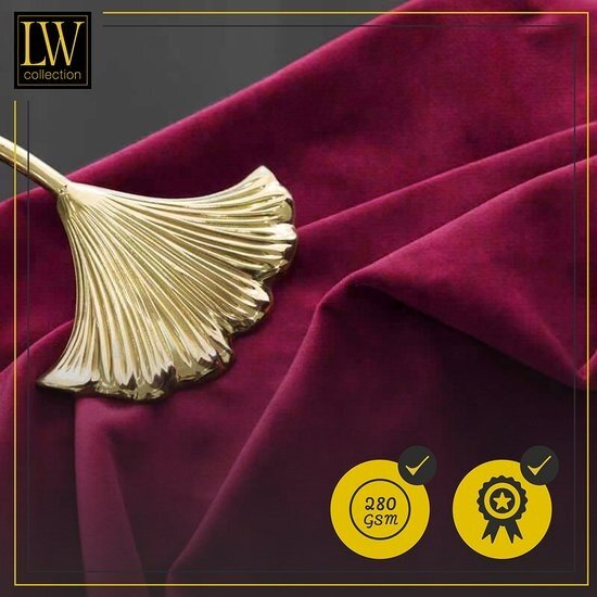 LW collection LW collection - gordijnen - kant en klaar - verduisterend - rood velvet - fluweel - 290x245cm