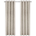 LW collection LW collection - Gordijnen Beige Velvet - 140x270cm - Kant en klare gordijnen - met ringen Velours - Fluwelen Verduisterende gordijnen